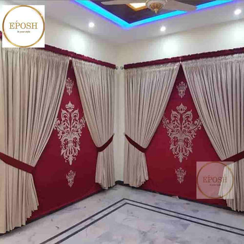 PREMIUM VELVET CURTAINS AND BLIND -029