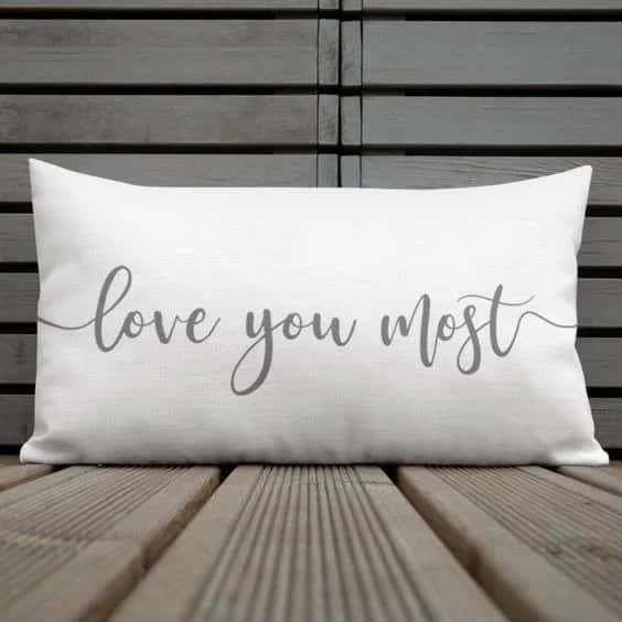 1 PCs Digital Printed Cotton Bed Pillow-LOVE You Most
