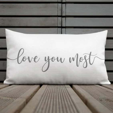 1 PCs Digital Printed Cotton Bed Pillow-LOVE You Most