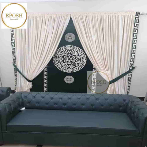 PREMIUM VELVET CURTAINS AND BLIND -030