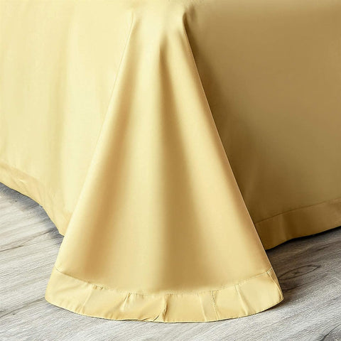 Luxury Embroidered Duvet Set - Yellow