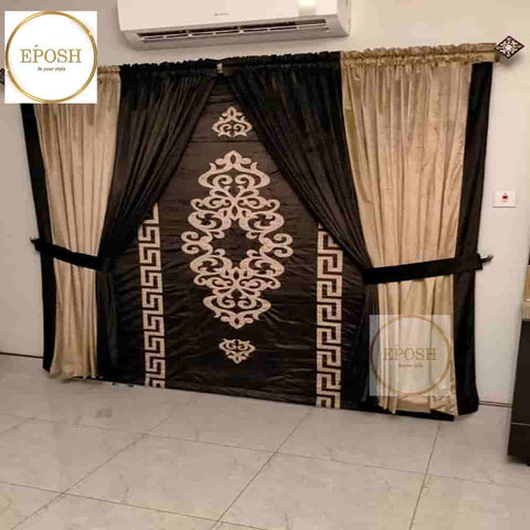 PREMIUM VELVET CURTAINS AND BLIND -033