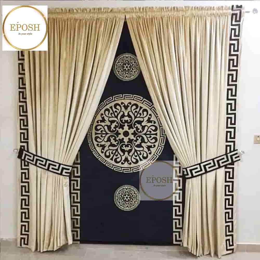 PREMIUM VELVET CURTAINS AND BLIND -035