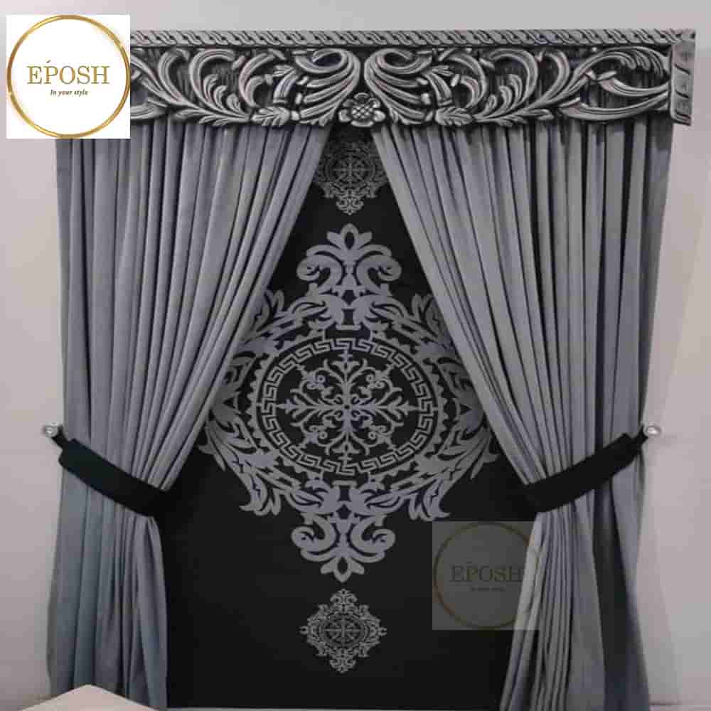 PREMIUM VELVET CURTAINS AND BLIND -037