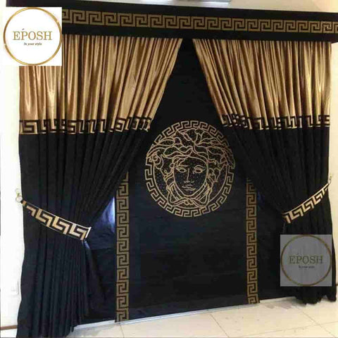 PREMIUM VELVET CURTAINS AND BLIND -038