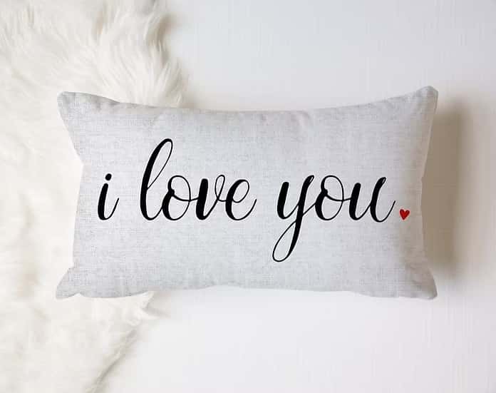 1 PCs Digital Printed Cotton Bed Pillow-I LOVE YOU