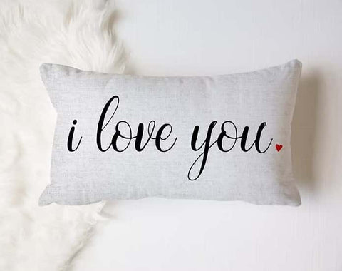 1 PCs Digital Printed Cotton Bed Pillow-I LOVE YOU