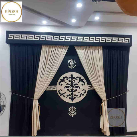 PREMIUM VELVET CURTAINS AND BLIND -003