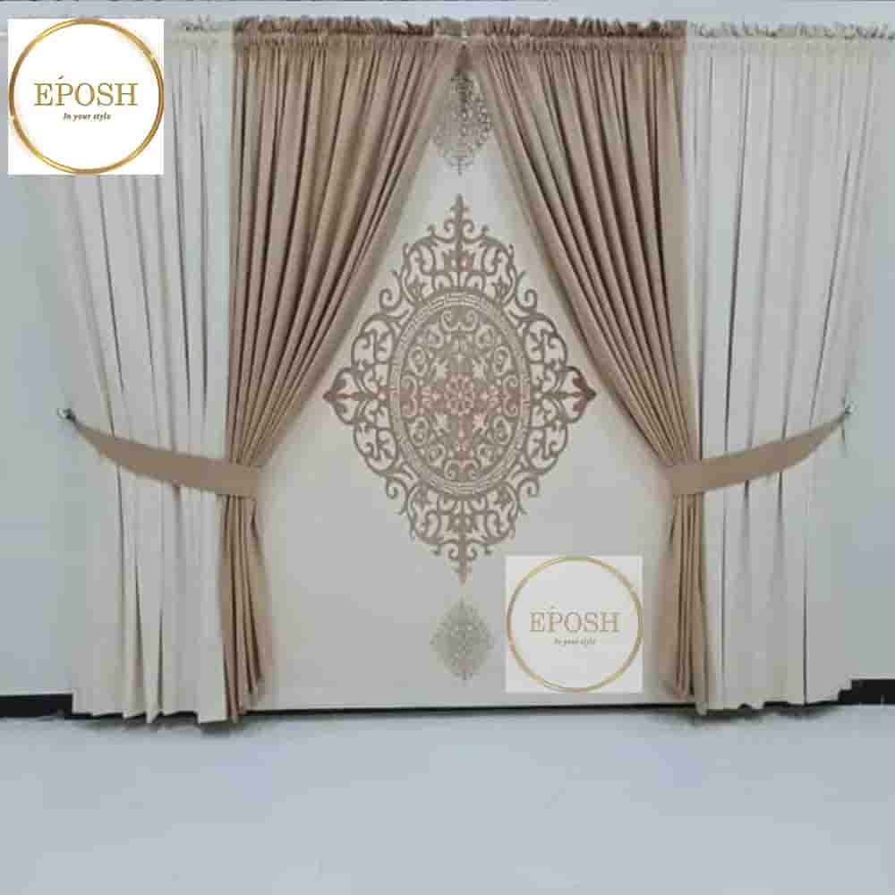 PREMIUM VELVET CURTAINS AND BLIND -044