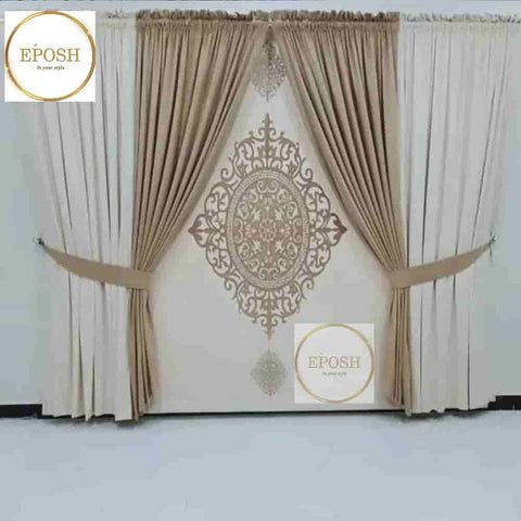 PREMIUM VELVET CURTAINS AND BLIND -044