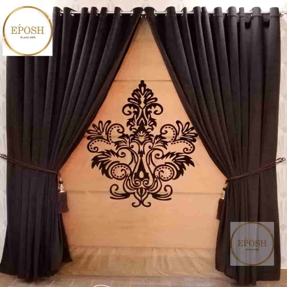 PREMIUM VELVET CURTAINS AND BLIND -046