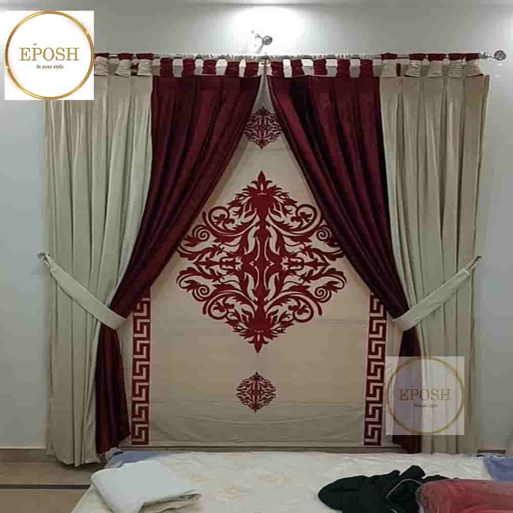 PREMIUM VELVET CURTAINS AND BLIND -047