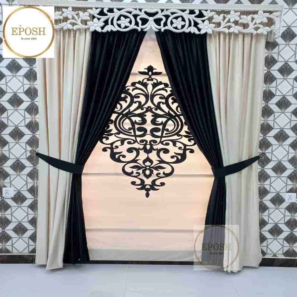 PREMIUM VELVET CURTAINS AND BLIND -048