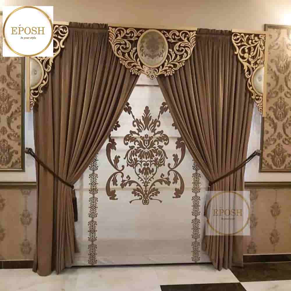 PREMIUM VELVET CURTAINS AND BLIND -049