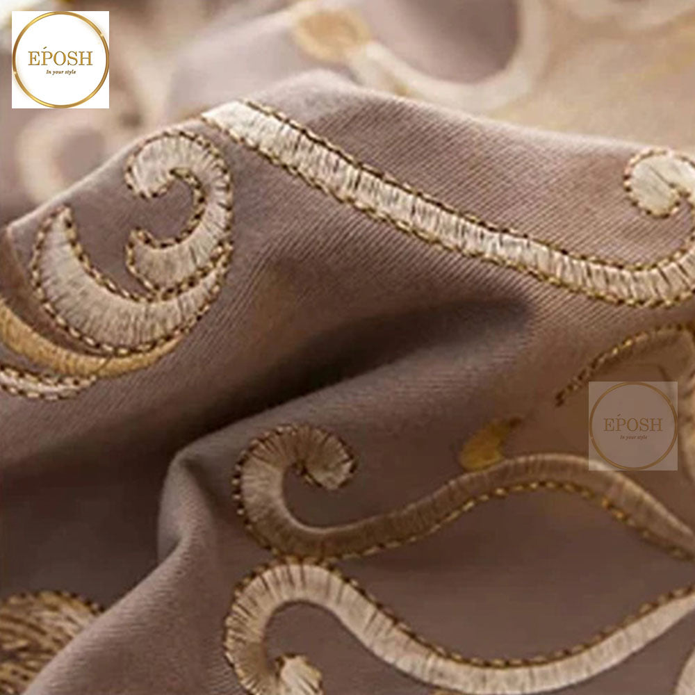 Luxury  Embroidery Duvet Set - French Beige