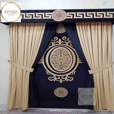 PREMIUM VELVET CURTAINS AND BLIND -050