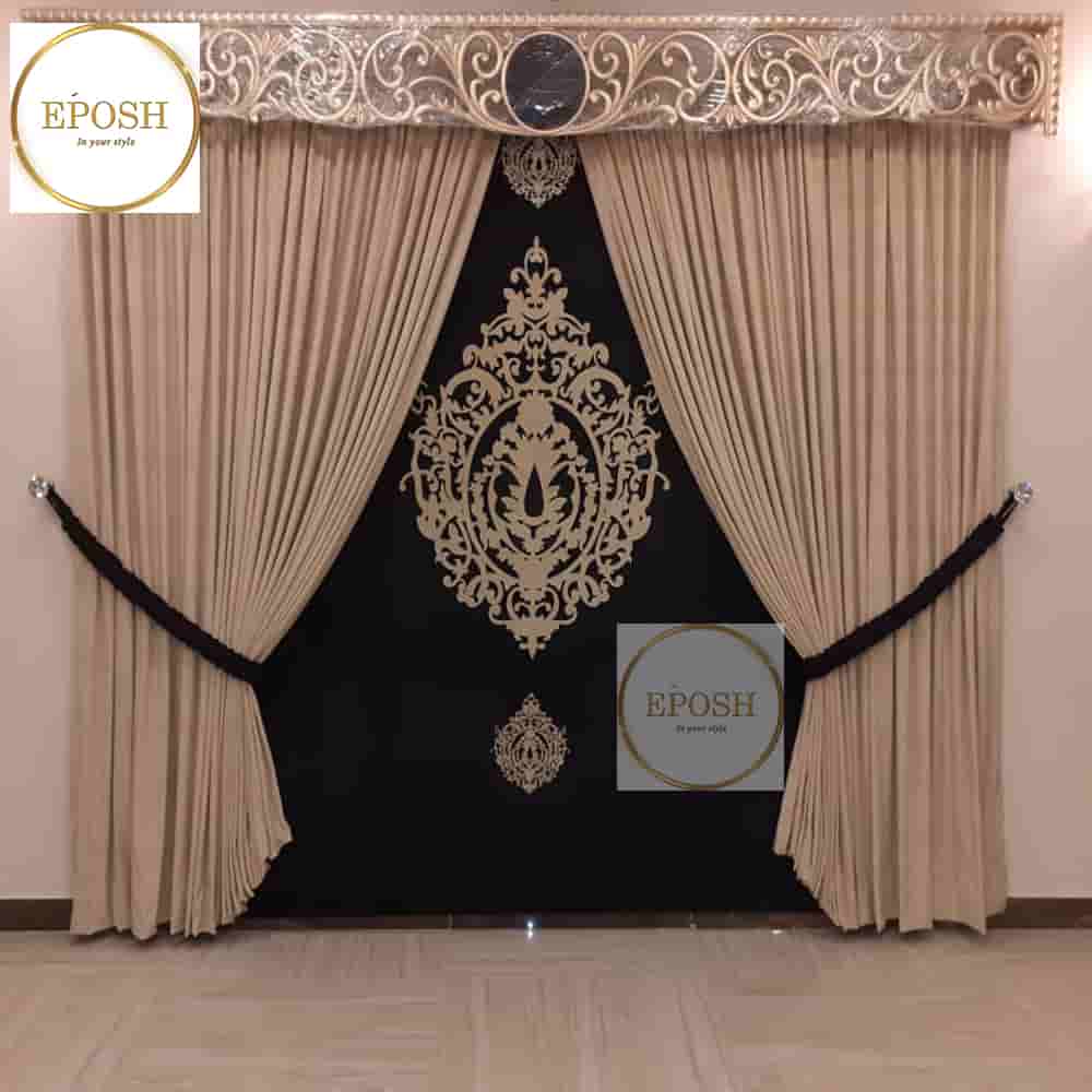 PREMIUM VELVET CURTAINS AND BLIND -052