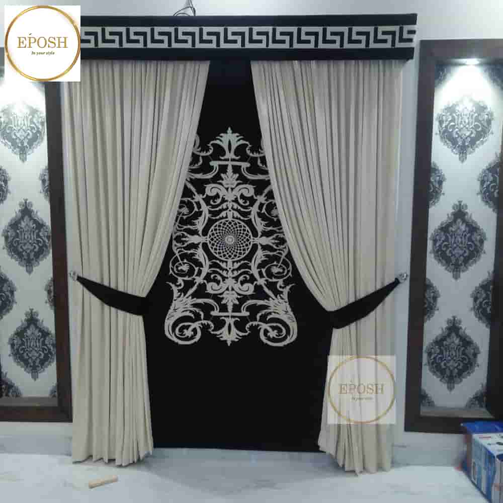PREMIUM VELVET CURTAINS AND BLIND -055