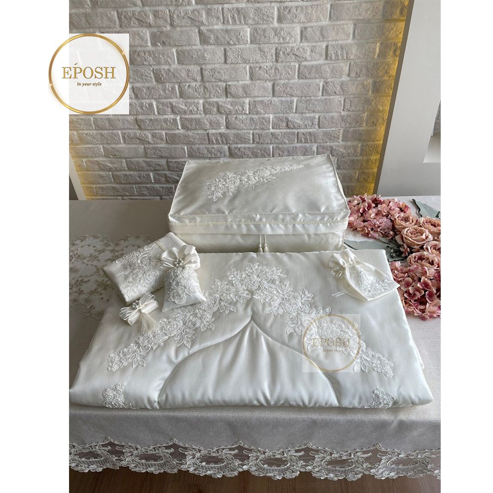 Islamic Prayer Mat set - White