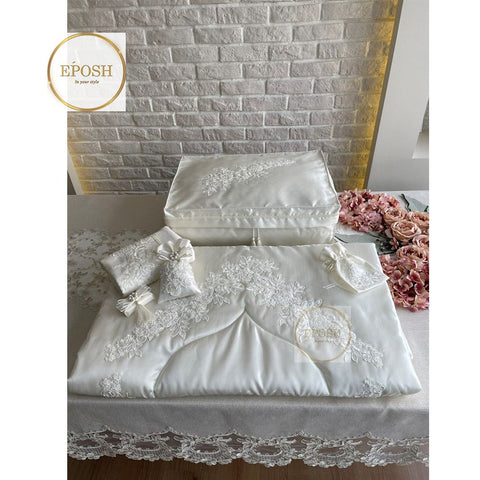 Islamic Prayer Mat set - White