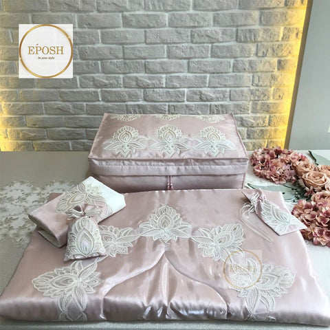 Islamic Prayer Mat set - Light Pink