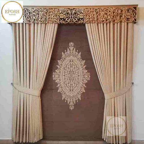 PREMIUM VELVET CURTAINS AND BLIND -057