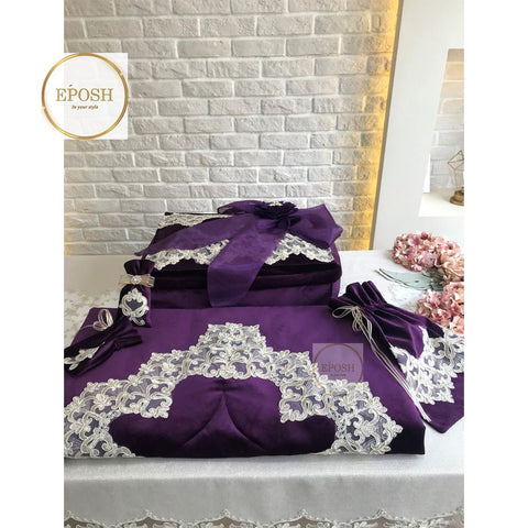 Islamic Prayer Mat set - Purple