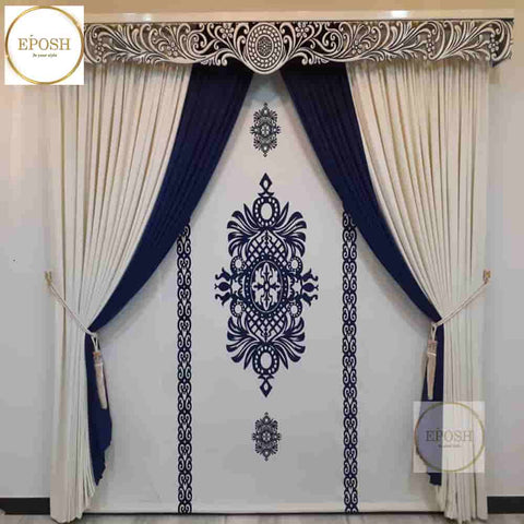 PREMIUM VELVET CURTAINS AND BLIND -058