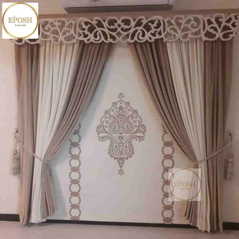 PREMIUM VELVET CURTAINS AND BLIND -059