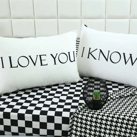 2 PCs Digital Printed Couple Pillow-LOVE