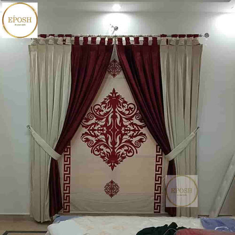 PREMIUM VELVET CURTAINS AND BLIND -005