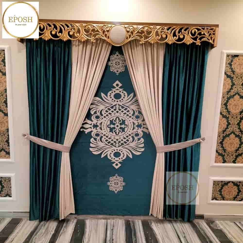 PREMIUM VELVET CURTAINS AND BLIND -060