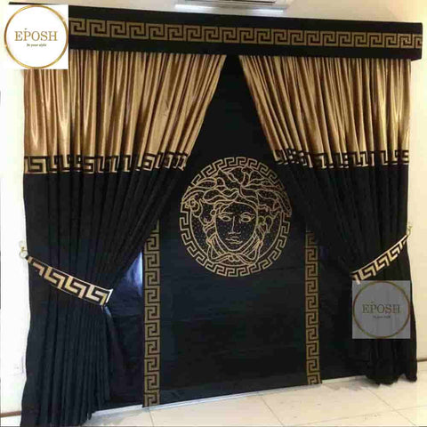 PREMIUM VELVET CURTAINS AND BLIND -062