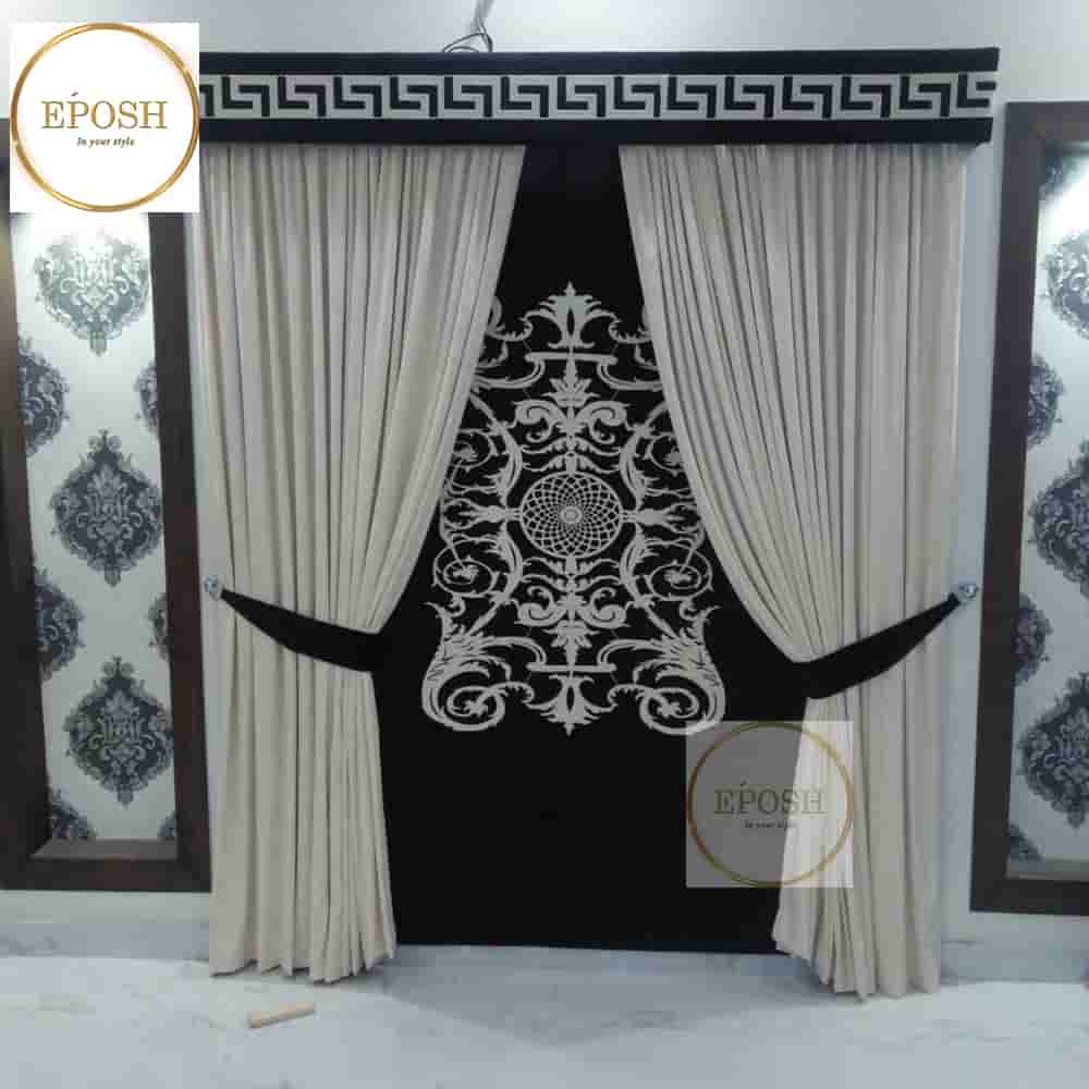 PREMIUM VELVET CURTAINS AND BLIND -064