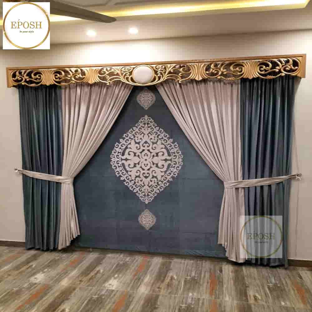 PREMIUM VELVET CURTAINS AND BLIND -065