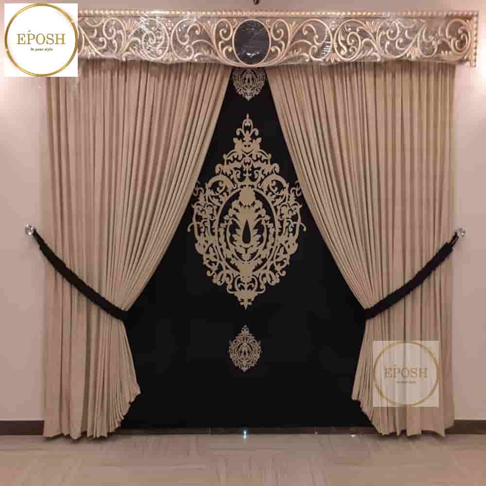 PREMIUM VELVET CURTAINS AND BLIND -066