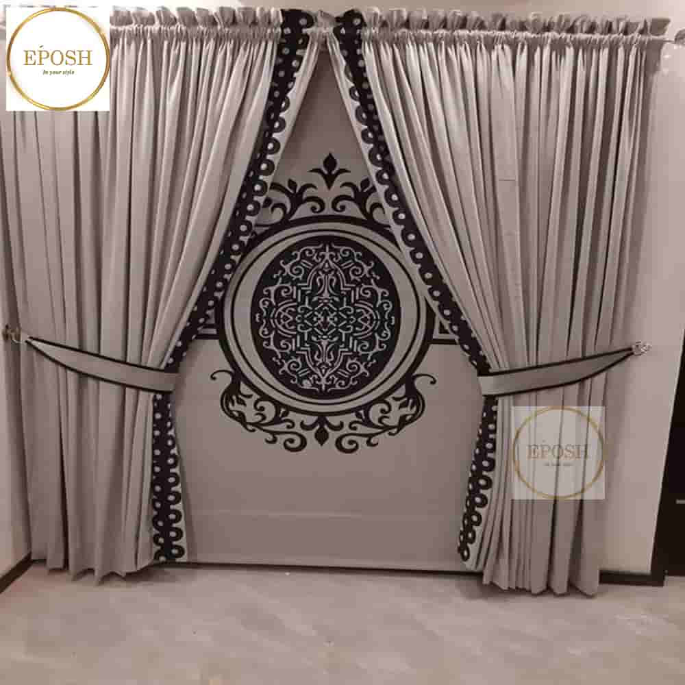 PREMIUM VELVET CURTAINS AND BLIND -068