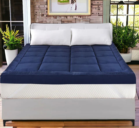 Luxury Premium Mattress Topper - Blue