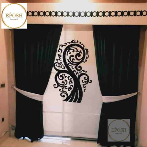 PREMIUM VELVET CURTAINS AND BLIND -006