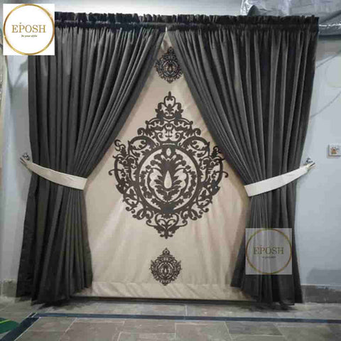 PREMIUM VELVET CURTAINS AND BLIND -070