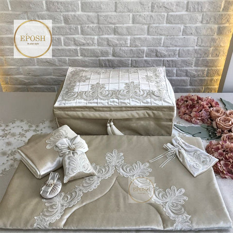 Islamic Prayer Mat set - Beige  02