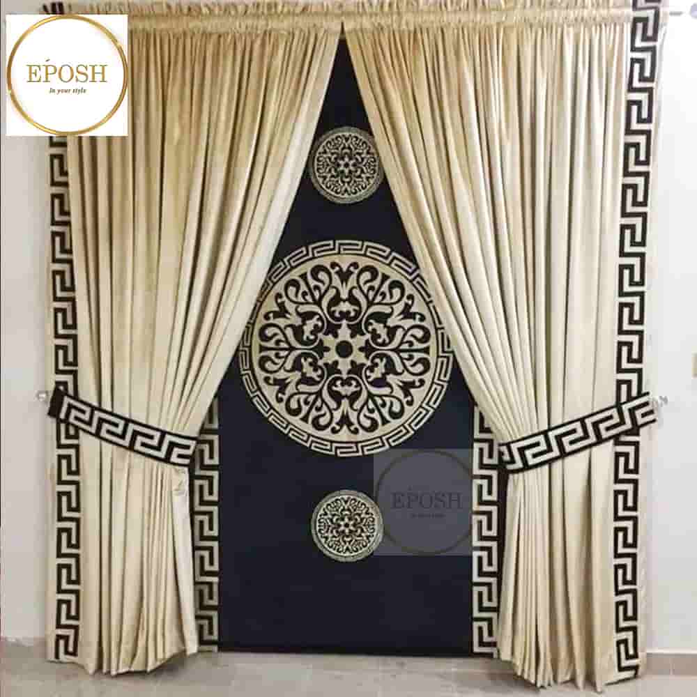 PREMIUM VELVET CURTAINS AND BLIND -073