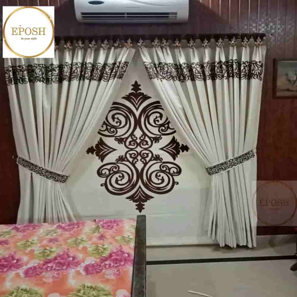 PREMIUM VELVET CURTAINS AND BLIND -074