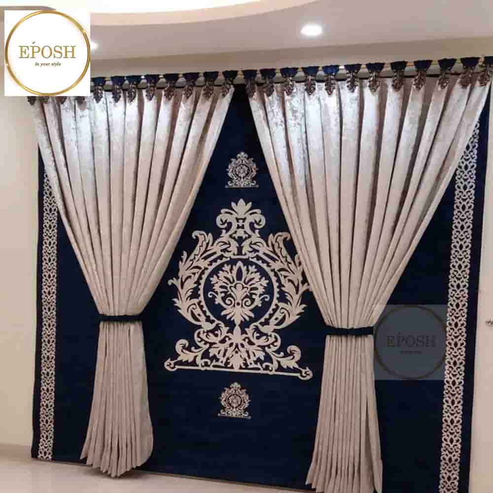 PREMIUM VELVET CURTAINS AND BLIND -075