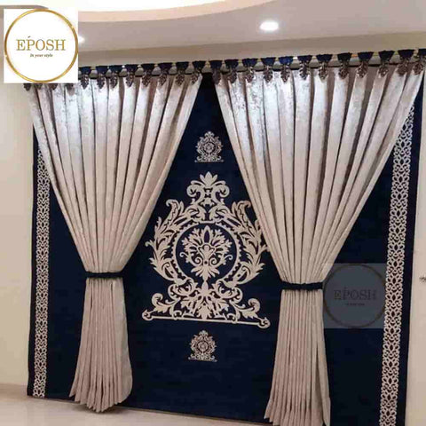 PREMIUM VELVET CURTAINS AND BLIND -075