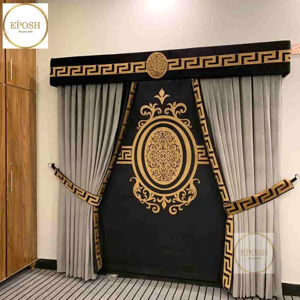PREMIUM VELVET CURTAINS AND BLIND -076