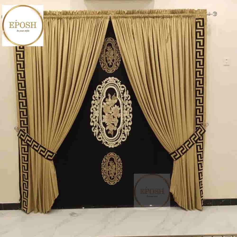 PREMIUM VELVET CURTAINS AND BLIND -077