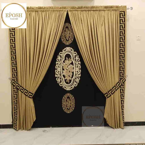 PREMIUM VELVET CURTAINS AND BLIND -077