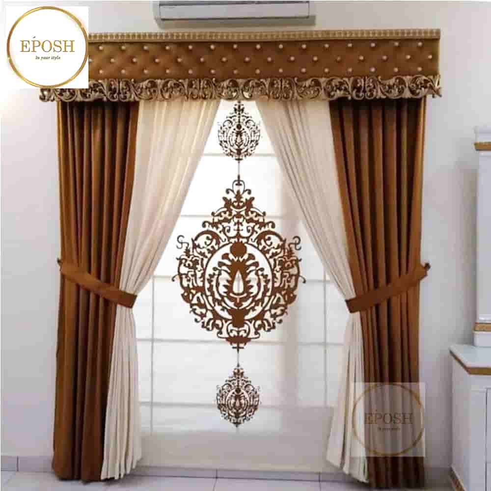 PREMIUM VELVET CURTAINS AND BLIND -078