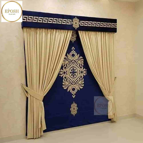 PREMIUM VELVET CURTAINS AND BLIND -079